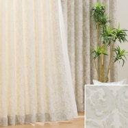 防炎オーダーカーテン OD034 グリーン 2倍ヒダ