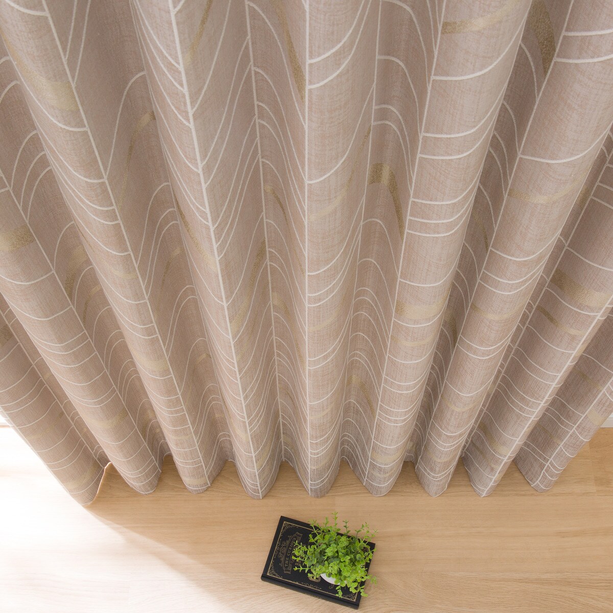 ニトリ オーダーカーテン ベージュ ドレープカーテンのみ オーダーカーテン ロシェ ベージュ 2倍ヒダ(幅201-300/丈201-260cm