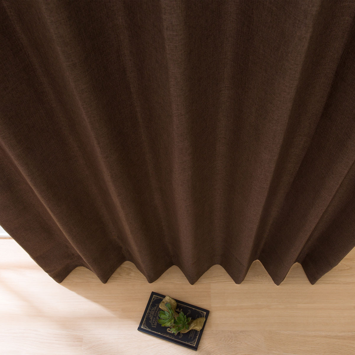 お好みサイズカーテン RD024 ブラウン(幅-100/丈90-170cm) | ニトリ