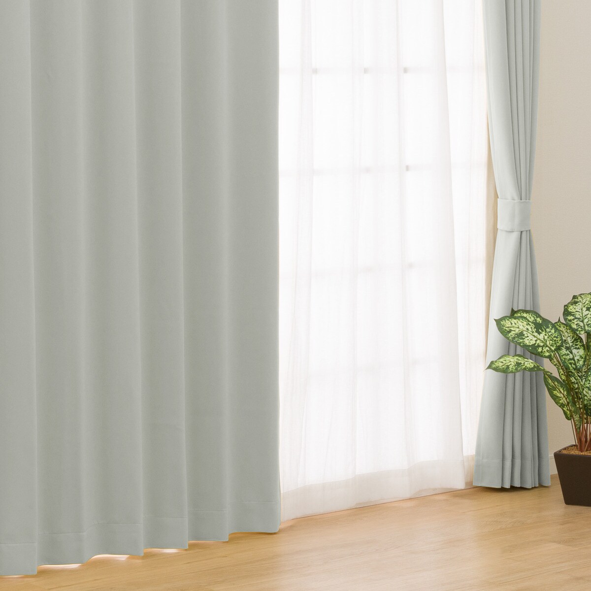 お好みサイズカーテンRD056 LGY(幅-100/丈30-250cm) | ニトリネット