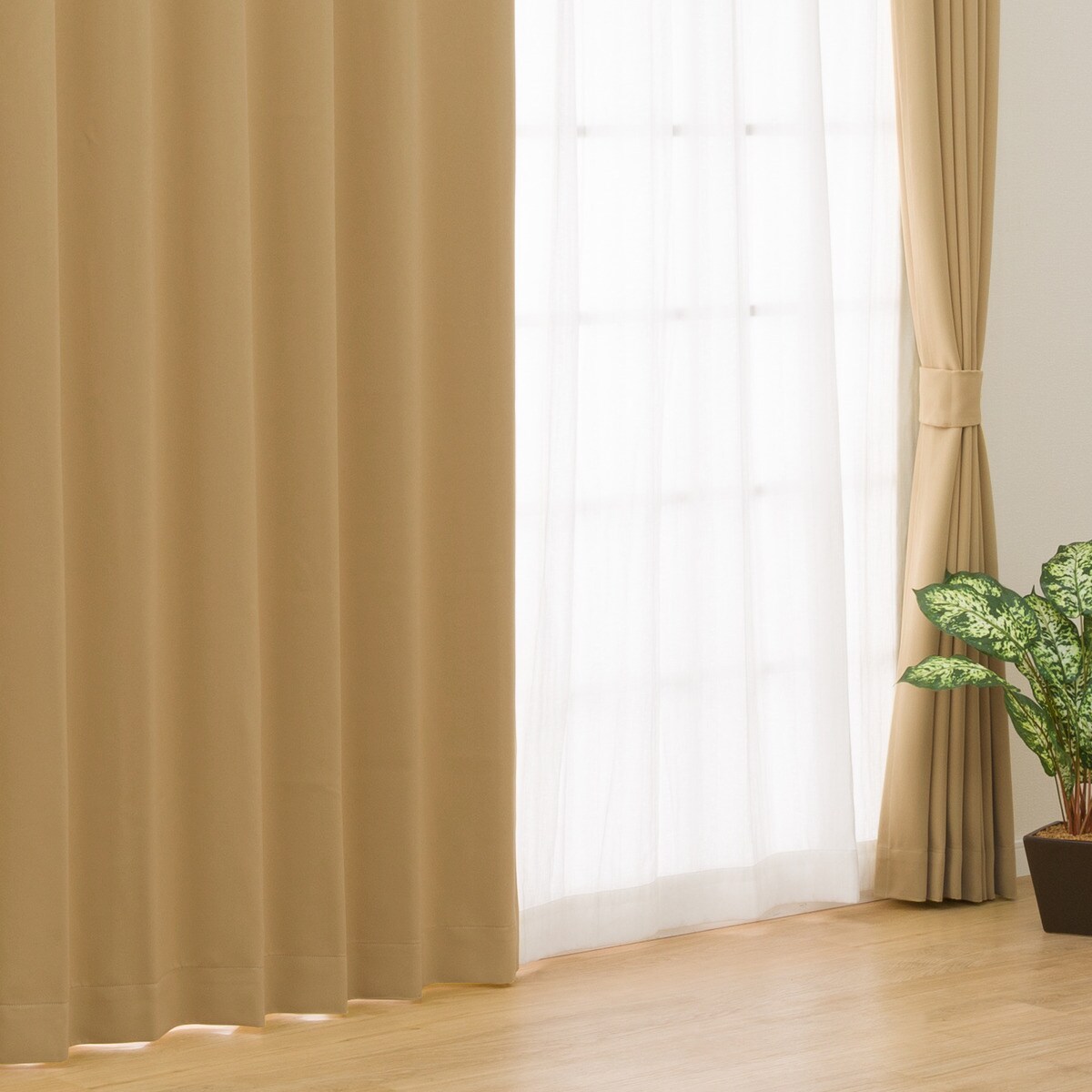 ニトリ　特大カーテン 幅276×丈231 1枚 お好みサイズカーテンRD056 GY(幅101-200/丈30-250cm) | ニトリ