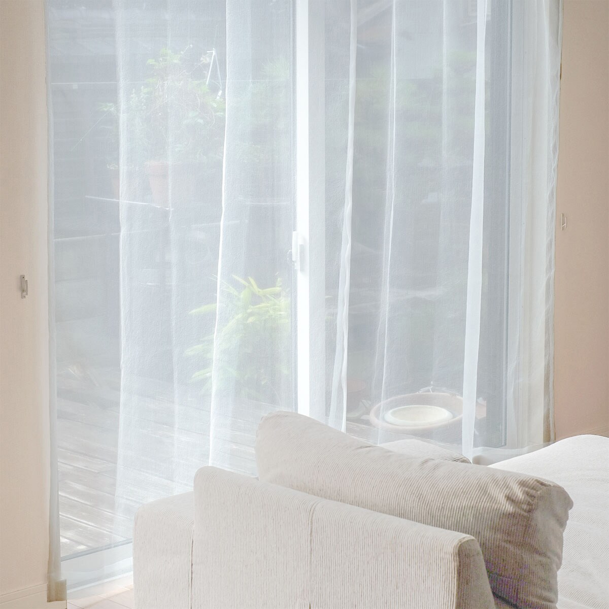 レースカーテン(オーガンザレース 100X108X2 GY) | ニトリネット【公式