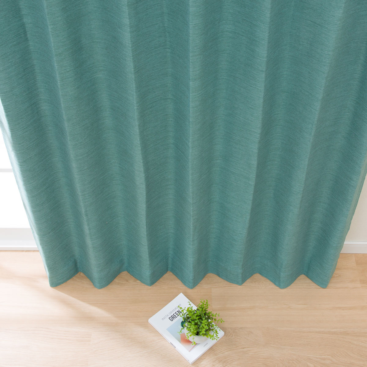 HOURGRASS　AMBIENTパレット　3個セット お好みサイズカーテン パレット3 グリーン(幅-100/丈221-270cm