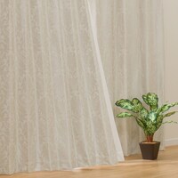 お好みサイズカーテン PK009 アイボリー(幅101-200/丈221-270cm)