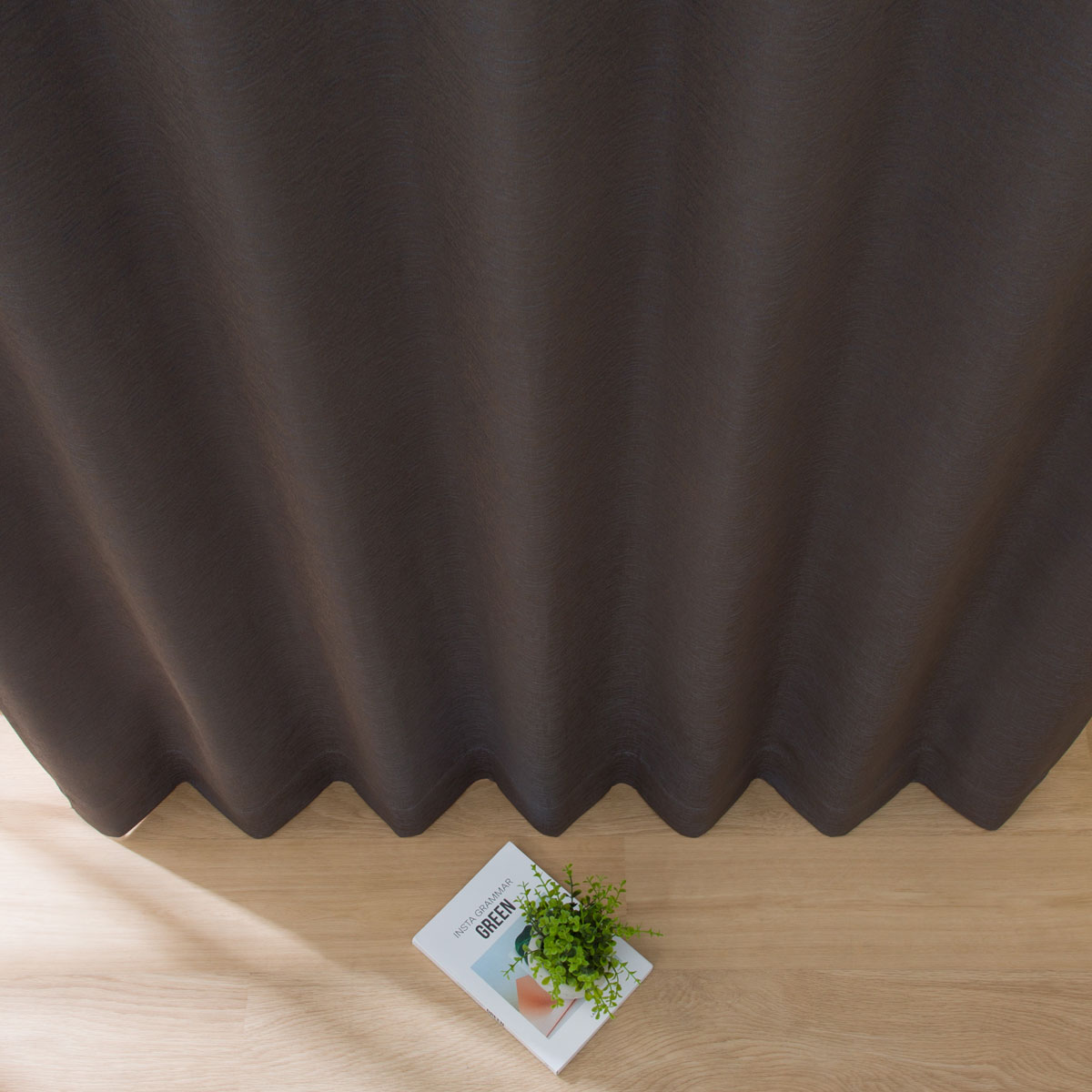 お好みサイズカーテン PK020 ダークグレー(幅-100/丈221-270cm