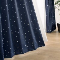 お好みサイズカーテン ステラ ブルー（幅201-300/丈90-170cm）