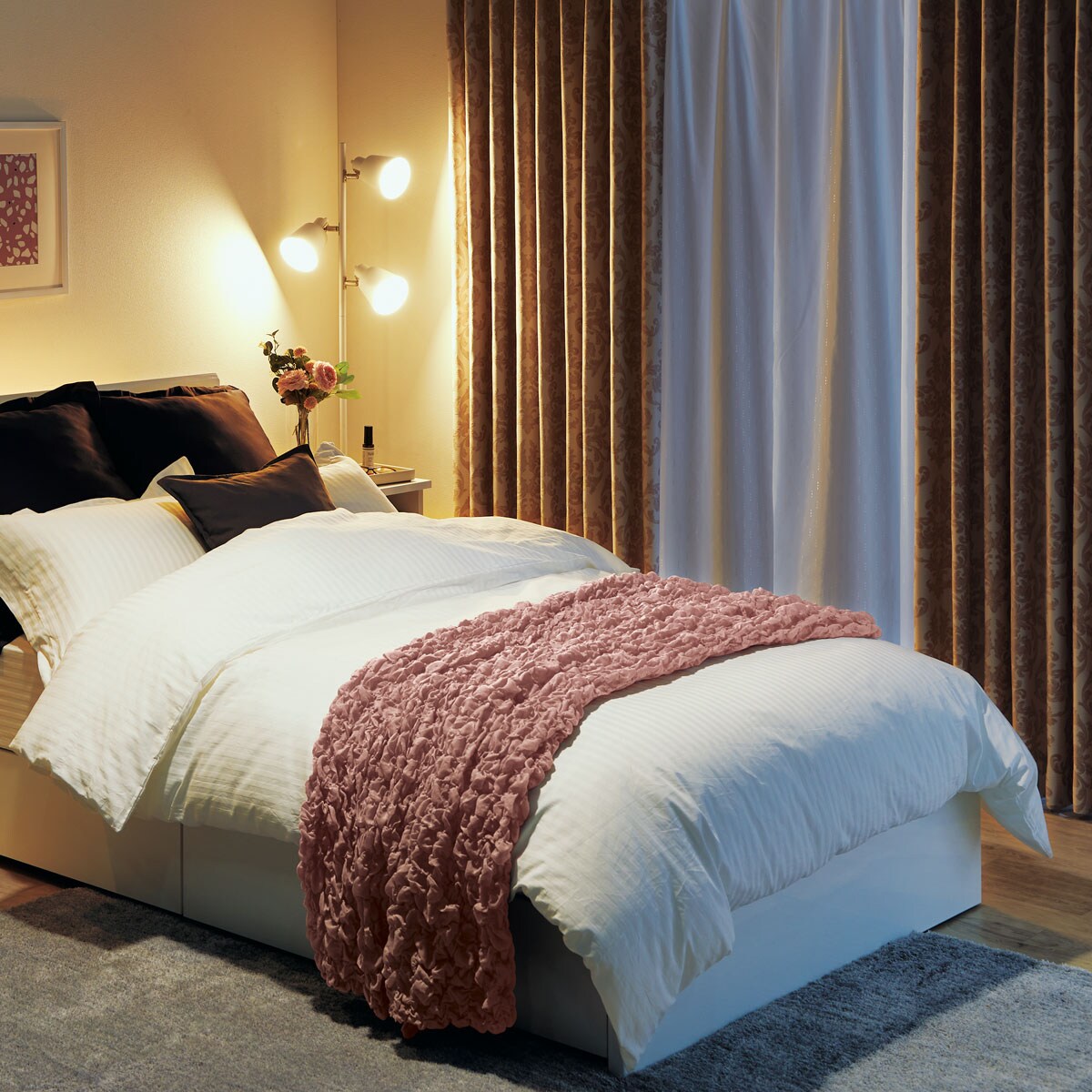 お好みサイズレースカーテン Nナチュレドット（幅-100/丈90-170cm