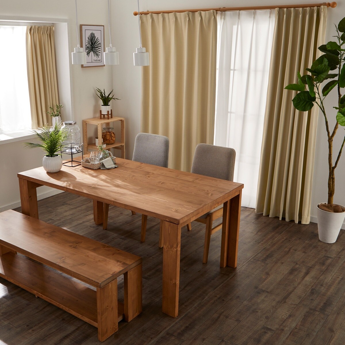 ニトリ　アクト　ベージュ　ドレープカーテン ニトリ - ニトリ 遮光2級・遮熱・消臭カーテンアクト ベージュ の通販