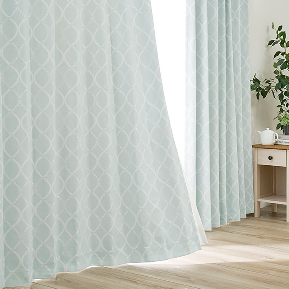 お好みサイズカーテン パターン ターコイズブルー通販 ニトリネット 公式 家具 インテリア通販 お好みサイズカーテン パターン ターコイズブルー通販 ニトリネット 公式 家具 インテリア通販