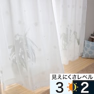 お好みサイズレースカーテン ドイリー アイボリー