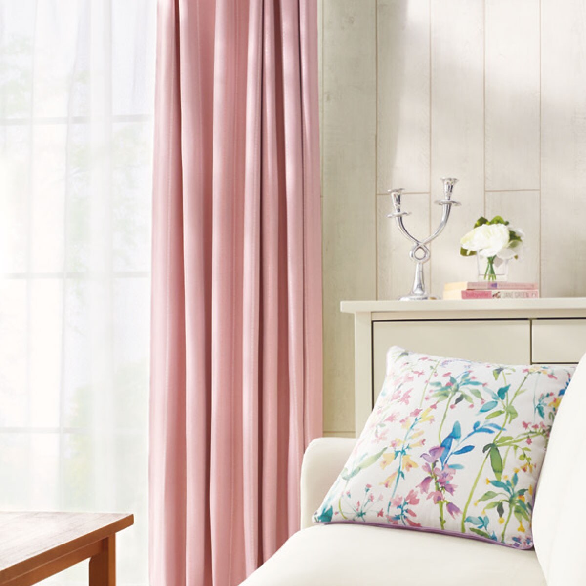 ニトリ　オーダーカーテン　Nフロリア　90×200 お好みサイズレースカーテン サブレ（幅101-200/丈90-170cm