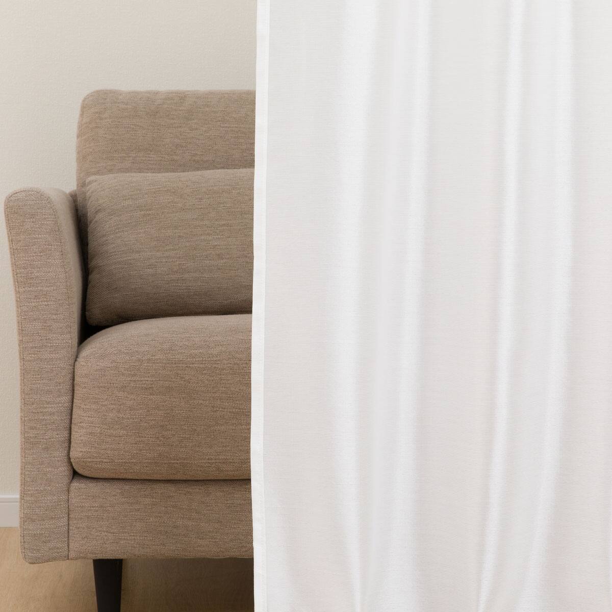 お好みサイズレースカーテン エコナチュレプレーン（幅-100/丈90-170cm