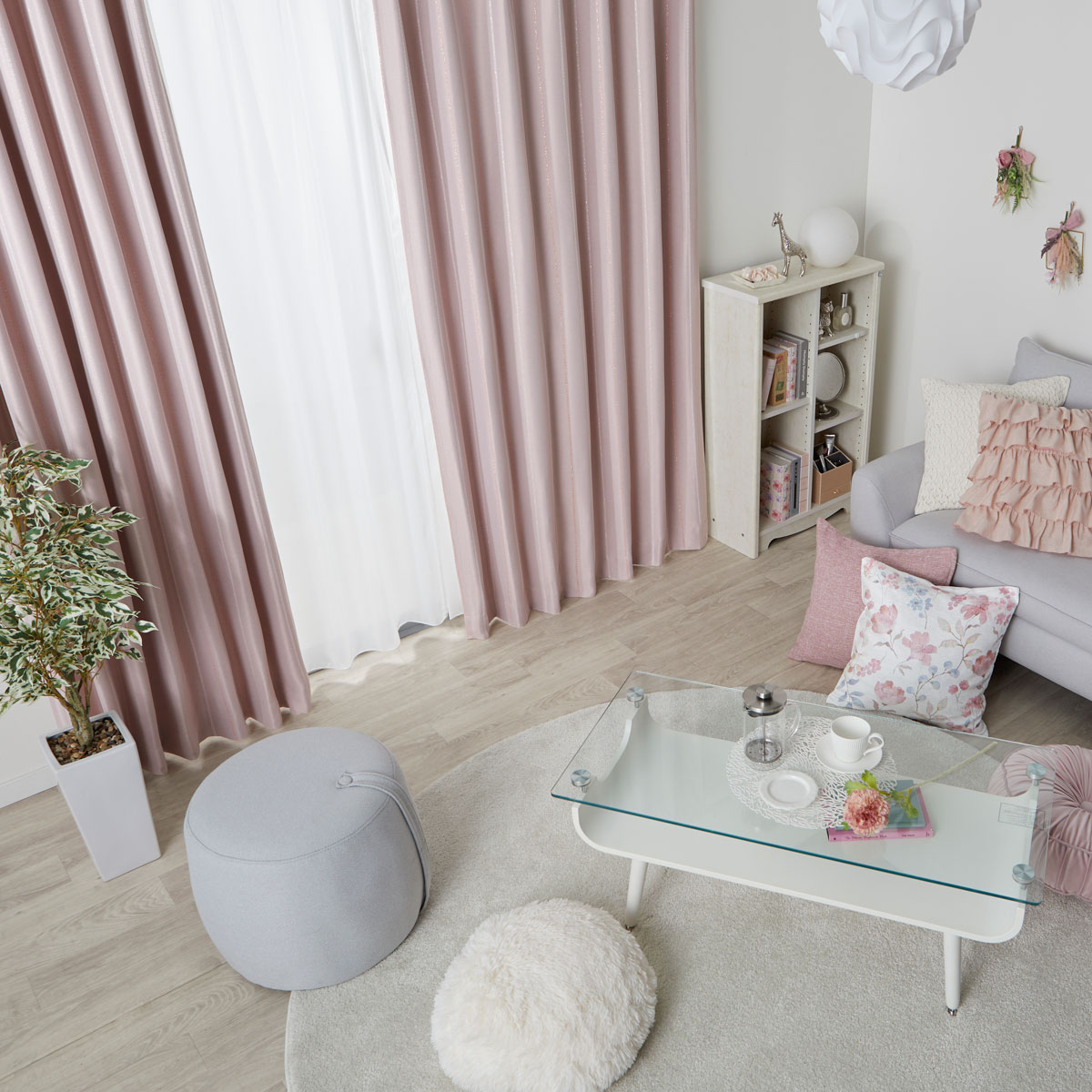 お好みサイズカーテン スロウ ローズ（幅-100/丈90-170cm） | ニトリ