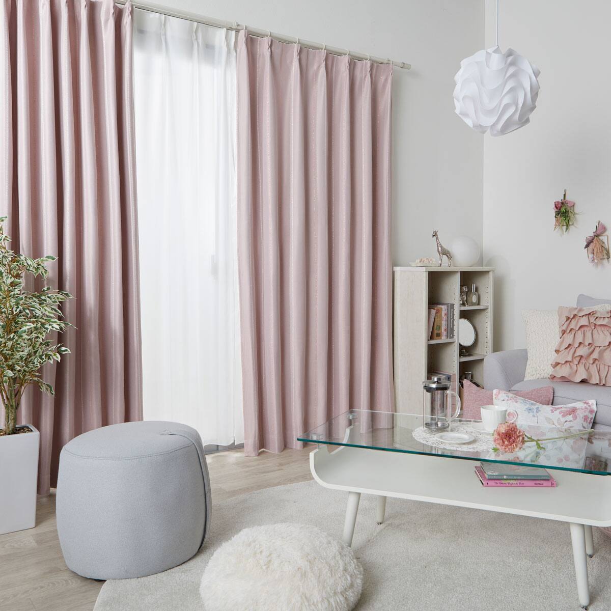 お好みサイズカーテン スロウ ローズ（幅-100/丈90-170cm） | ニトリ