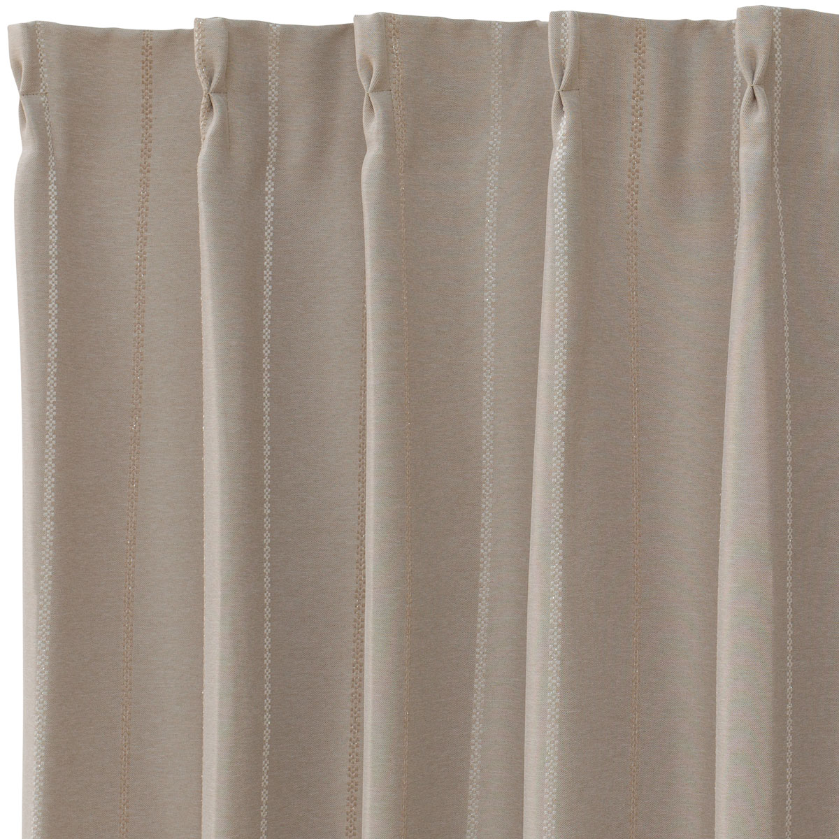 お好みサイズカーテン RD027 ベージュ(幅101-200/丈221-270cm