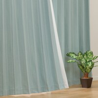 お好みサイズカーテン RD027 グリーン(幅101-200/丈171-220cm)