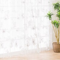 オーダーレース グローリー グレー 2倍ヒダ(幅101-200/丈141-200cm)