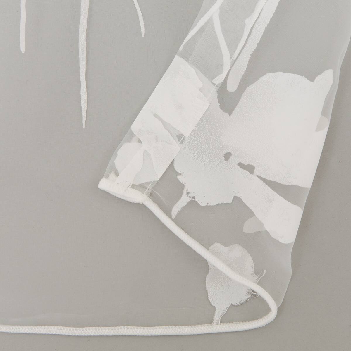 オーダーレース グローリー グレー 2倍ヒダ(幅101-200/丈-140cm