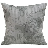 オーダークッションカバー(マップ グレー 45X45cm)