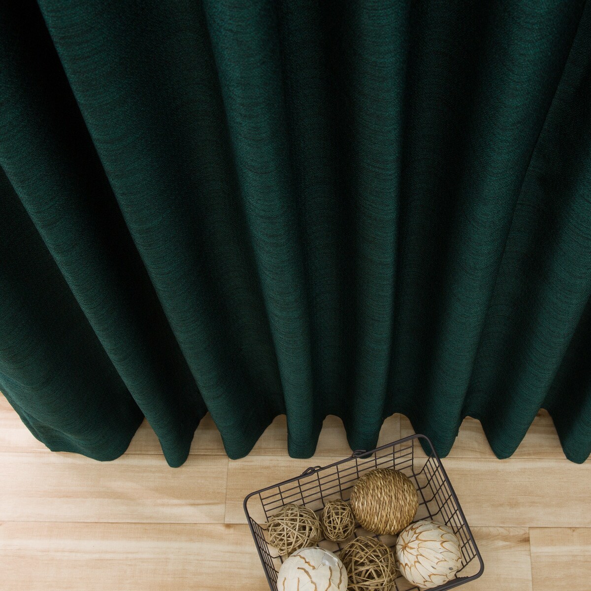 オーダーカーテン ティーラ グリーン 2倍ヒダ(幅-100/丈-140cm