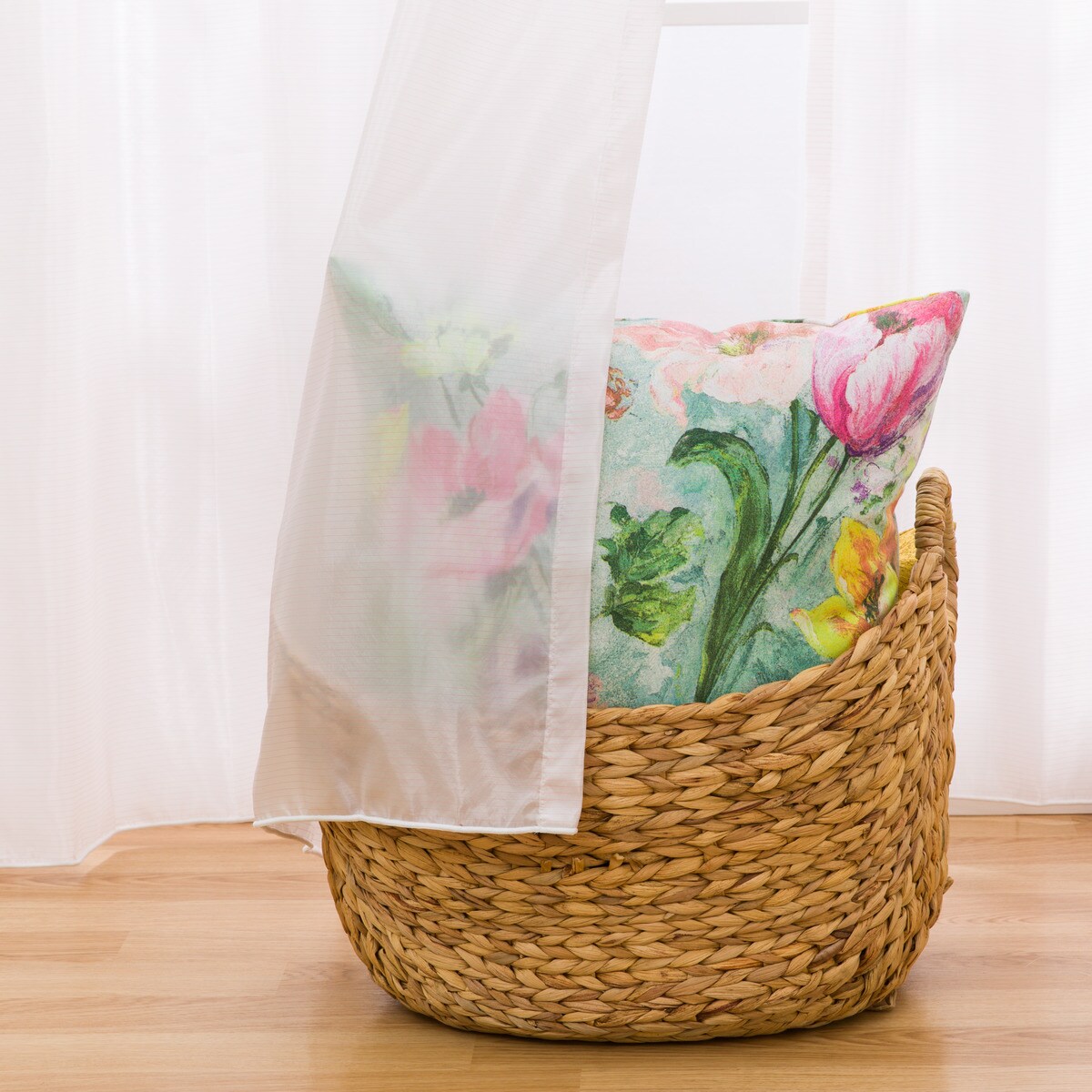 ニトリ オーダーレースカーテン Nナチュレベティ2 刺繍 花柄 2倍ヒダ