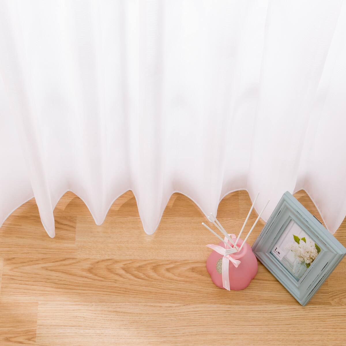 オーダーレース Nナチュレ レイ ローズ 2倍ヒダ(幅-100/丈-140cm