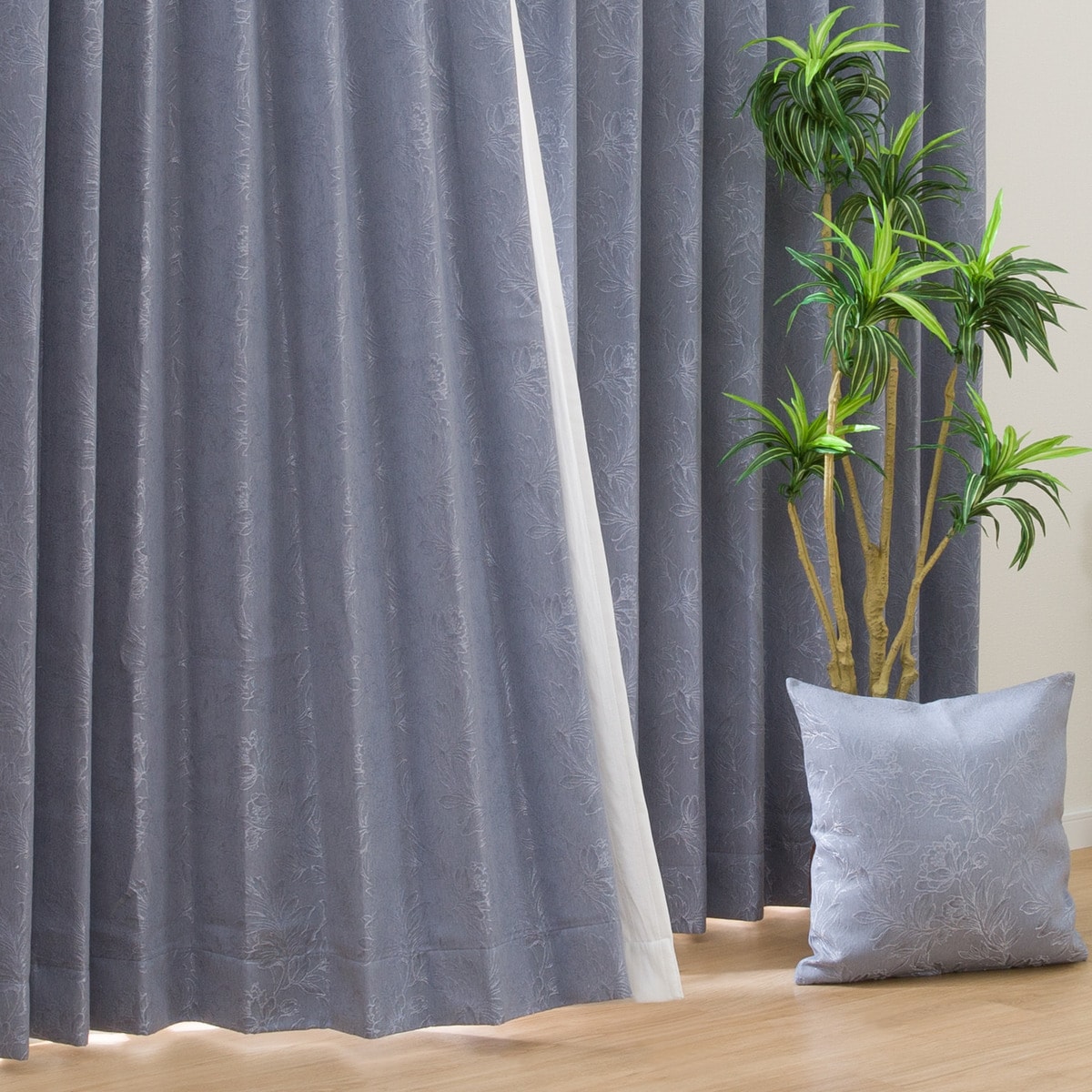 NITORI ダークブルー オーダーカーテン