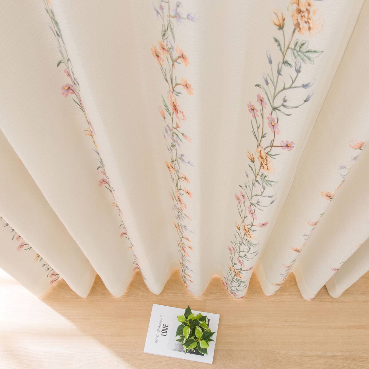 ハトメスタイルカーテン OD049 アイボリー(幅30-135/丈141-200cm