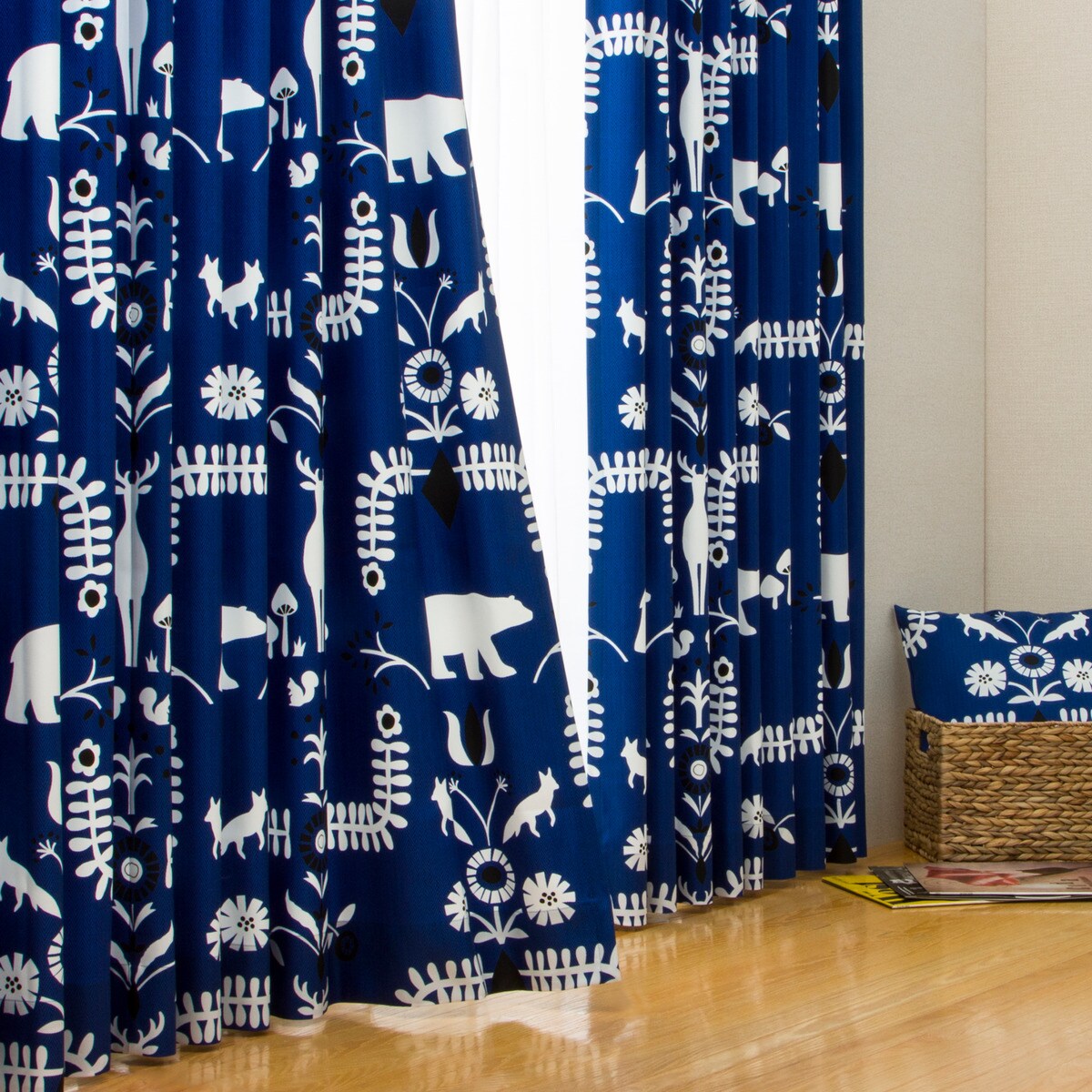 ニトリ　裏地付きオーダーカーテン　タカクジラ　幅200/丈150cm　① 裏地付きオーダーカーテン ECO004 ベージュ 2倍ヒダ(幅101-200