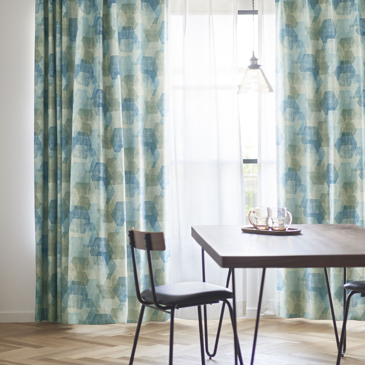 ハトメスタイルカーテン レトア ブルー通販 ニトリネット 公式 家具 インテリア通販