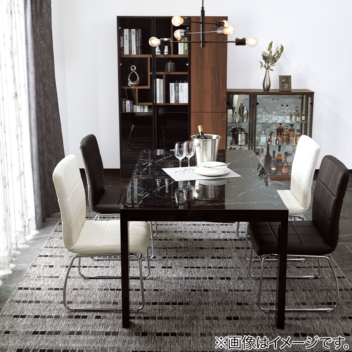 【新品未使用】ニトリ　レースカーテン　セミオーダー品　2枚組✖️2セット 遮光2級カーテン&レース 4枚セット(RP006 100X220cmセット