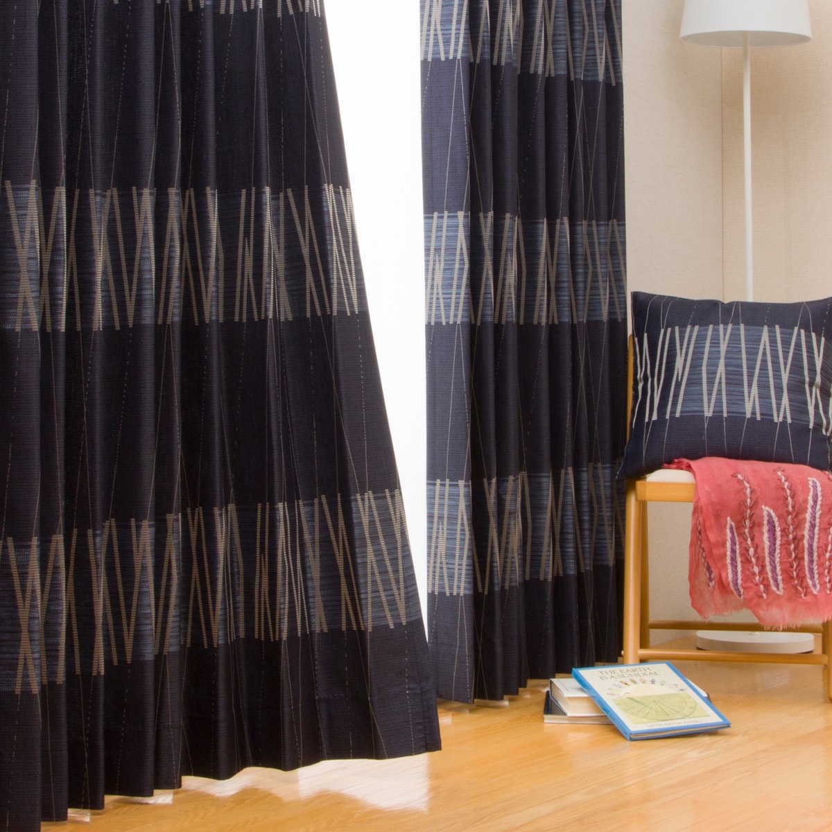 ニトリ　カーテン　2.0ビオライBE 裏地あり　2倍ヒダ　新品 裏地付きオーダーカーテン ビオライ2 ベージュ 2倍ヒダ(幅-100