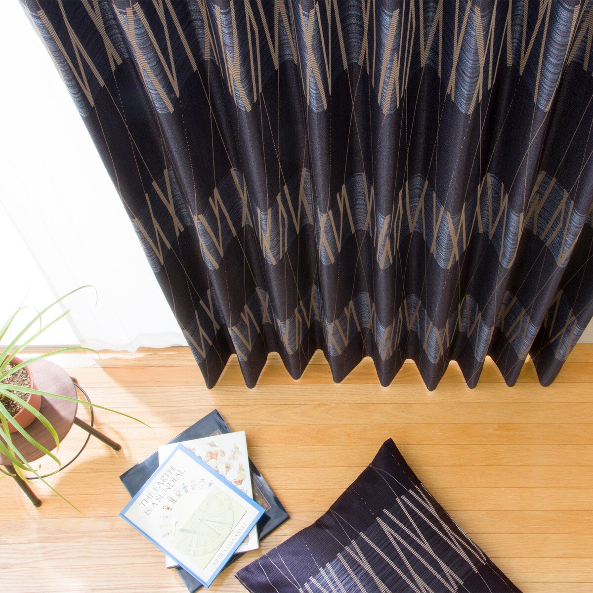 裏地付きオーダーカーテン オリオン 2倍ヒダ(幅-100/丈-140cm