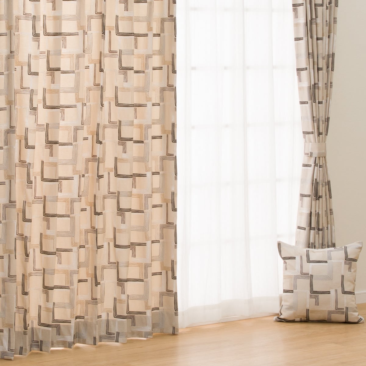 オーダーカーテン OD503 グレー 2倍ヒダ(幅-100/丈-140cm) | ニトリ