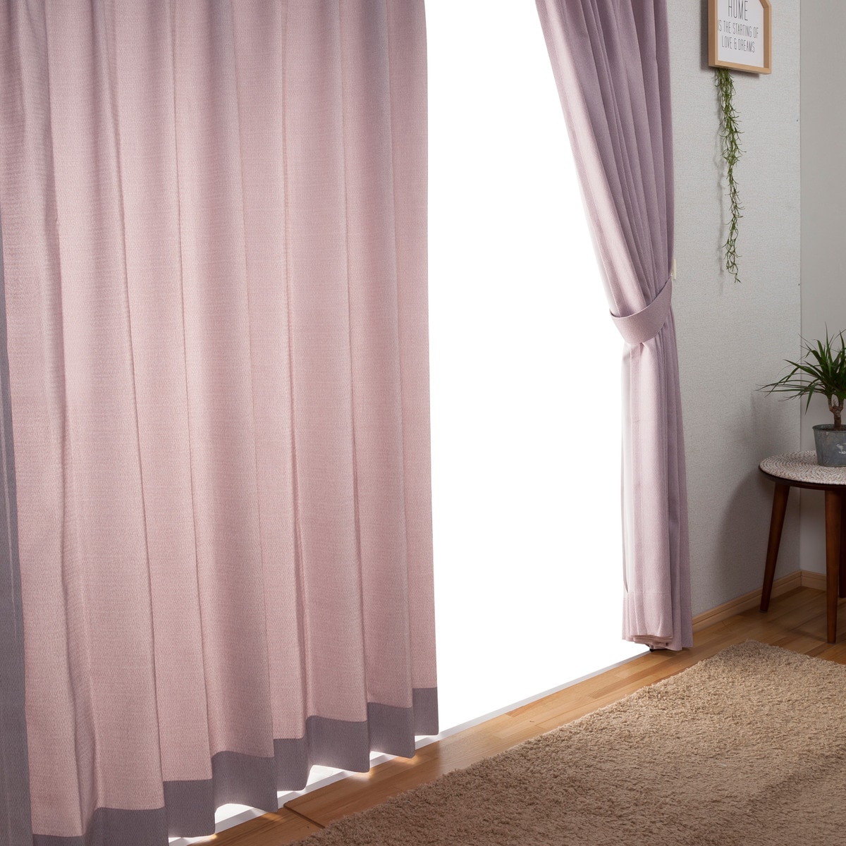 オーダーカーテン エアプラス ローズ 2倍ヒダ(幅101-200/丈-140cm