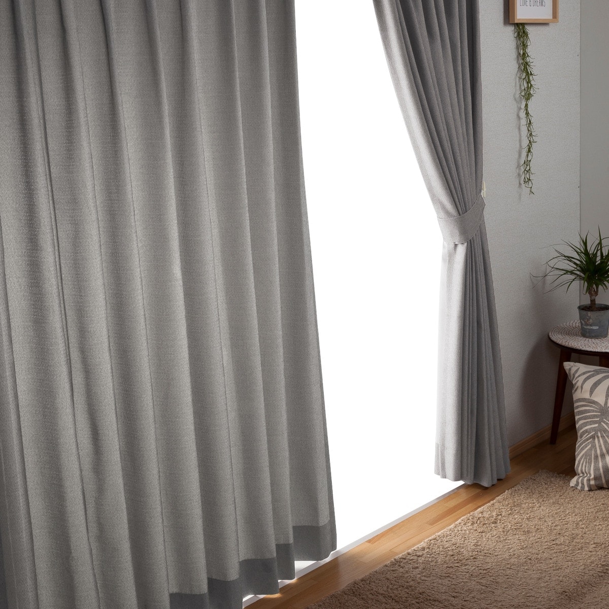 防炎・抗アレル物質オーダーカーテン エアプラス ライトウォームグレー