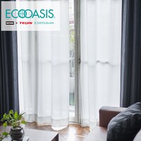 オーダーレース エコオアシス リーゼル ホワイト 2倍ヒダ(幅101-200/丈-140cm)