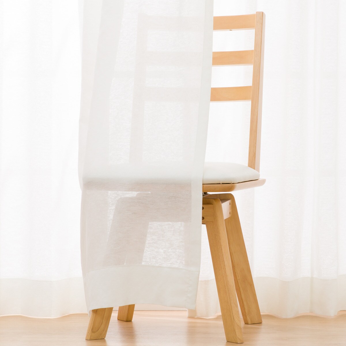 オーダーレース OL023 ホワイト 2倍ヒダ(幅101-200/丈-140cm