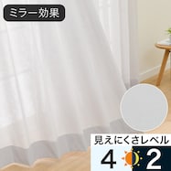 オーダーレース OL023 グレー 2倍ヒダ(幅-100/丈-140cm)