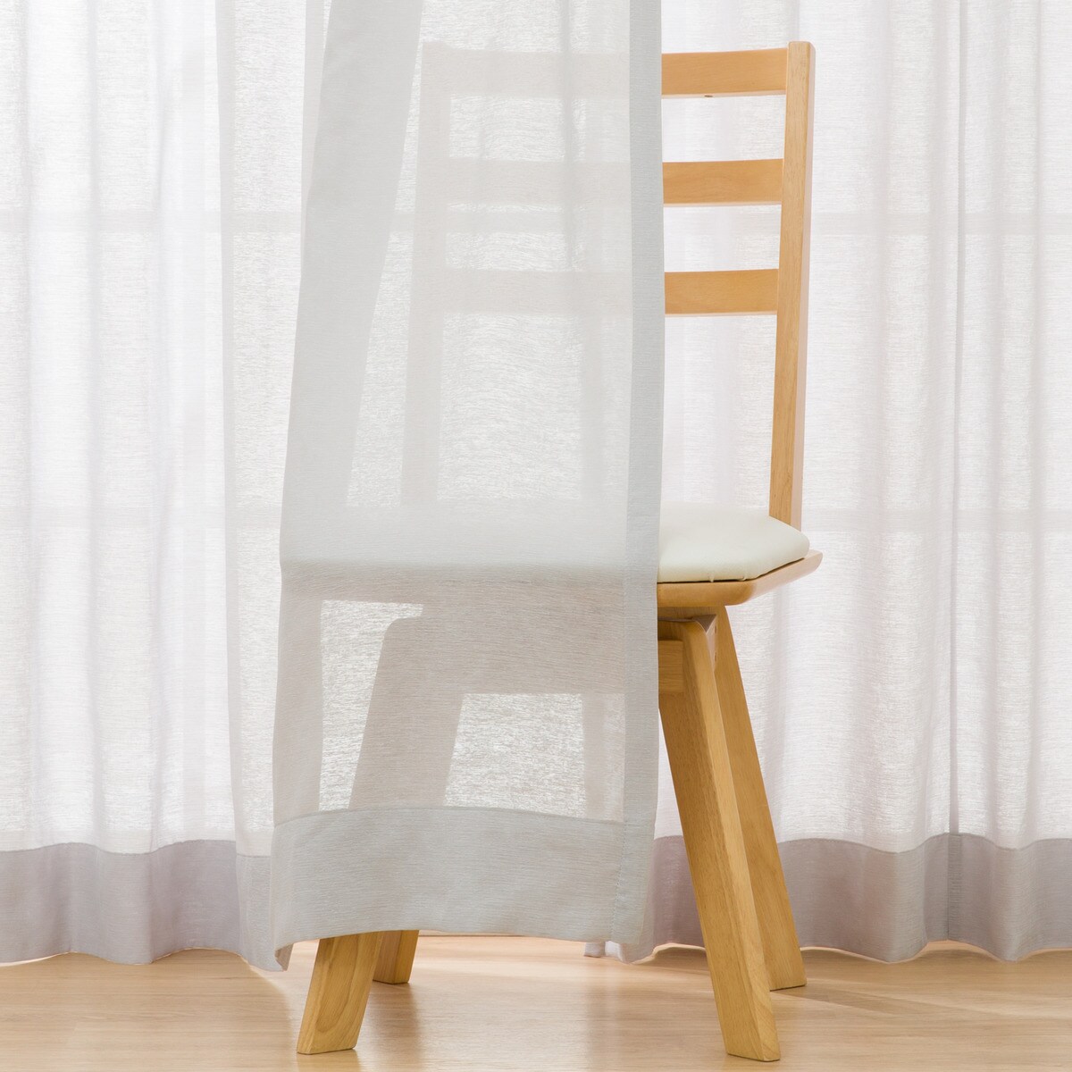 オーダーレース OL023 グレー 2倍ヒダ(幅201-300/丈141-200cm