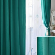 オーダーカーテン リプス グリーン 2倍ヒダ