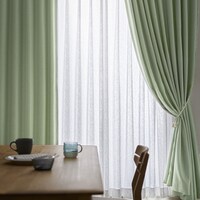 オーダーカーテン トワン グリーン 2倍ヒダ(幅101-200/丈-140cm)