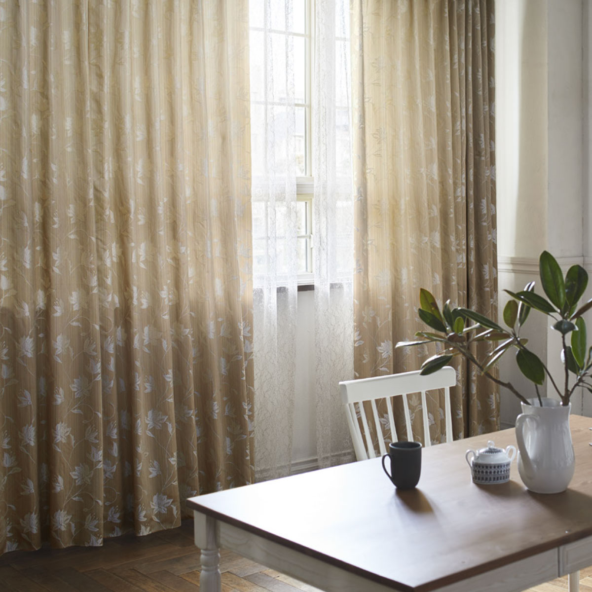 ハトメスタイルカーテン デリアナ ベージュ通販 ニトリネット 公式 家具 インテリア通販