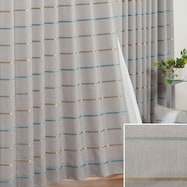 オーダーカーテン サナム グレー 2倍ヒダ