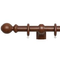 オーダーカーテンレール(NTウッディ28 Bセット ダークマホガニー ダブル3.10m)