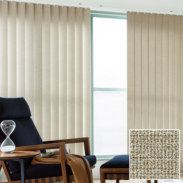 NTバーチカルブラインド100 タイルック 天井付け【部品色 白】(幅30