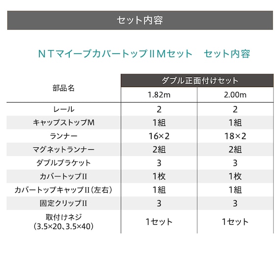 【正面付け専用】機能性カーテンレール(NTマイーブ ブカバートップⅡ Mダブル ホワイトウォッシュ 182cm) 8枚目画像
