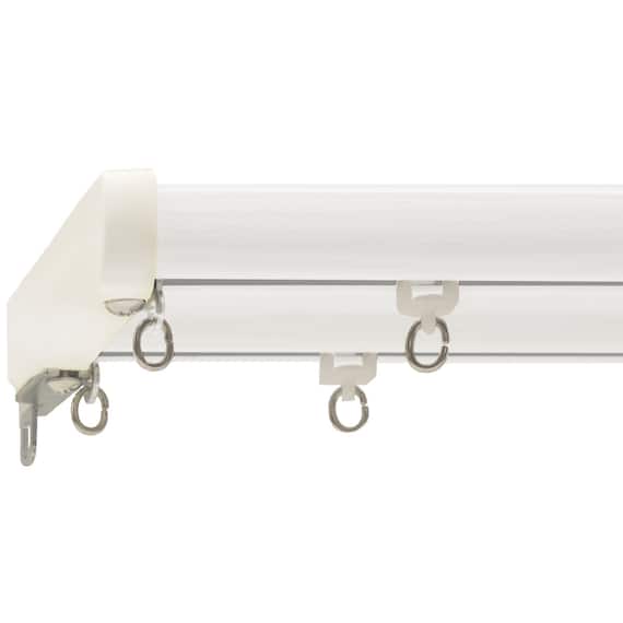 【天付け専用】機能性カーテンレール(NTマイーブ Mダブル ホワイトウォッシュ 1.82M) 1枚目画像