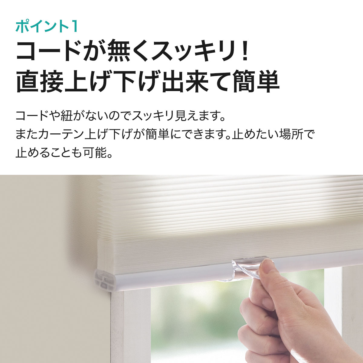 コードレスハニカムシェード(サージュ2 WH29X150)通販 | ニトリネット 