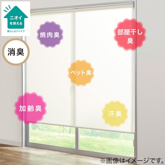 消臭加工ロールスクリーン(DE1 GR 165X220) 4枚目画像